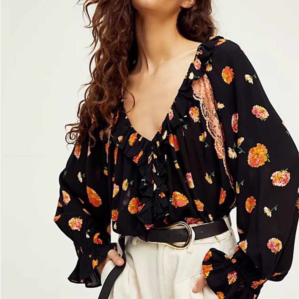 Intimately Free People Poppy Printed Bodysuit